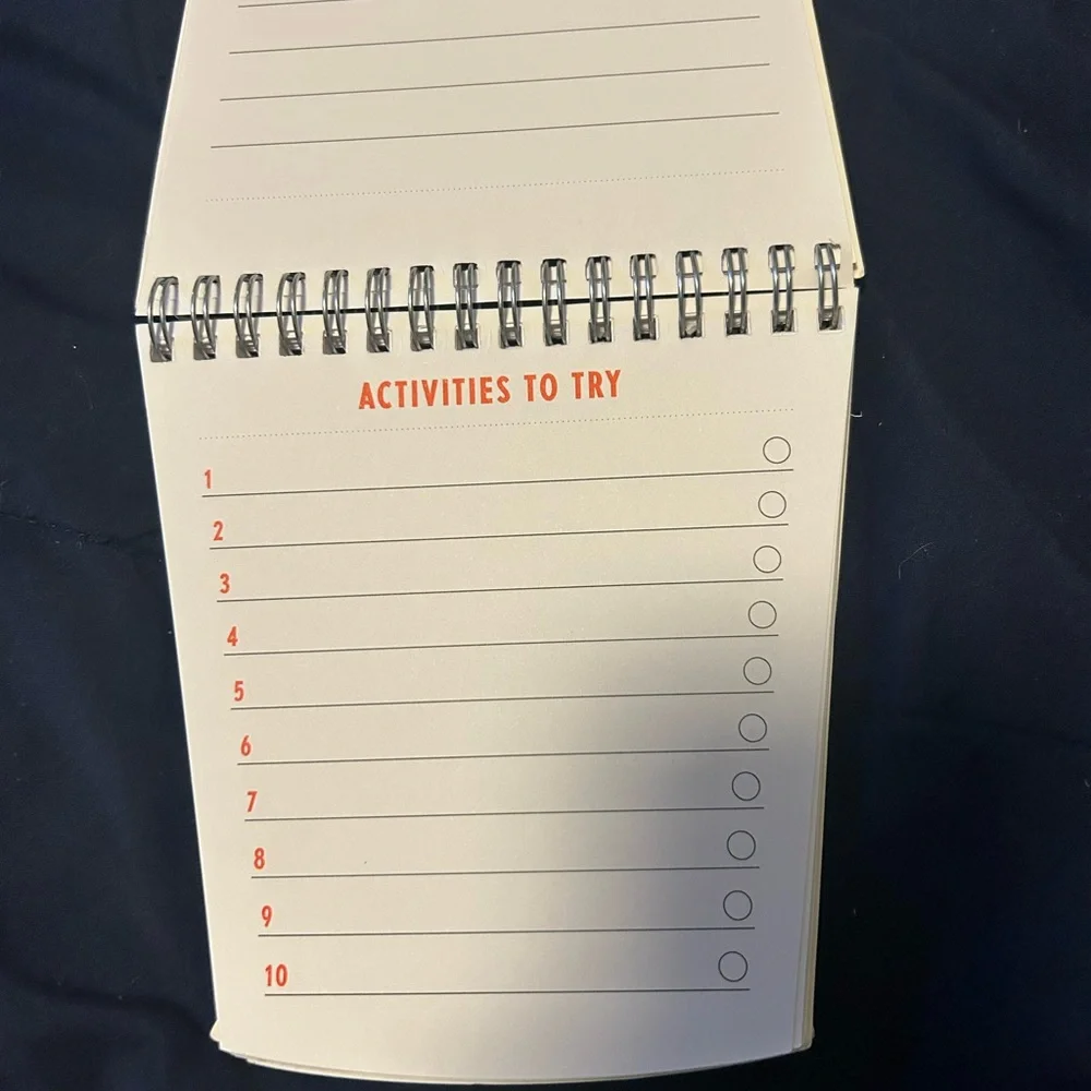 Bucket List Notebook silver‎ pail 96 pages NWT